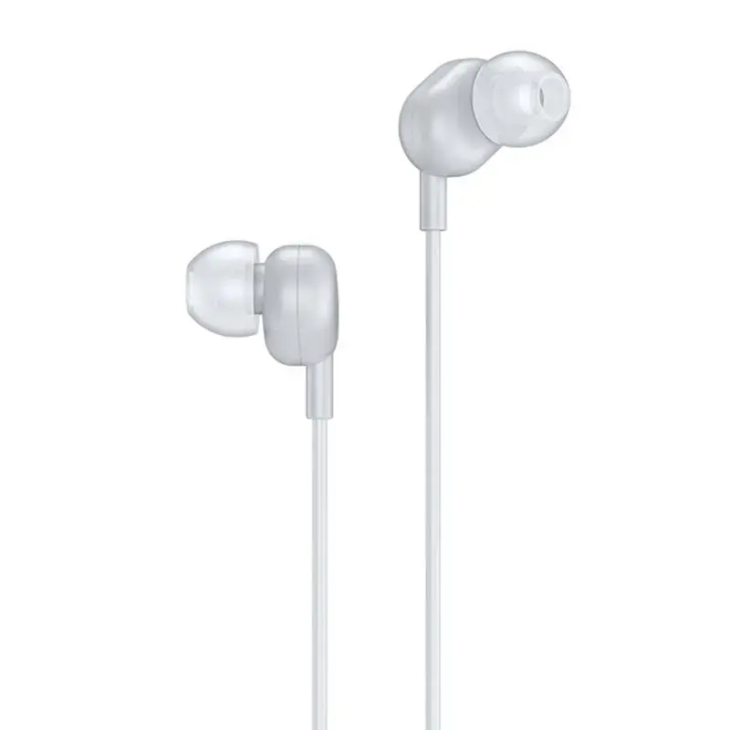 Remax in-ear earphone mini jack 3,5 mm headset with remote control white (RW-105 white)