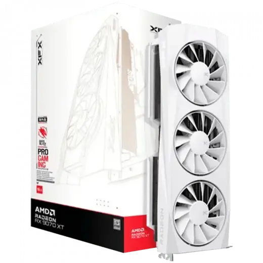 XFX Quicksilver AMD Radeon RX 9070XT White 16GB GDDR6 256-bit HDMI 3xDP