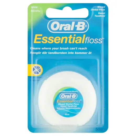 Zobu diegs Oral-B Essential Floss piparm. ar vasku 50m