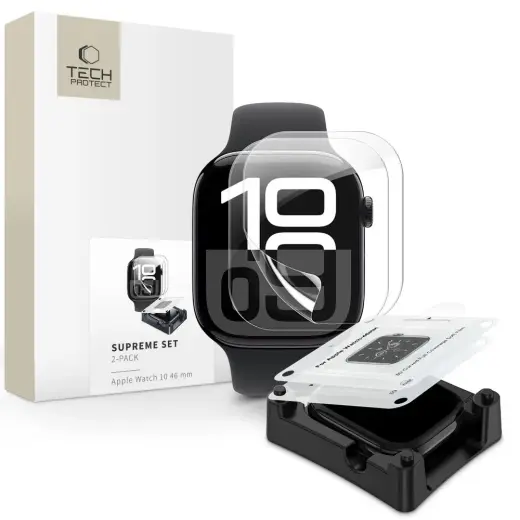 TECH-PROTECT HYDROGEL FILM SUPREME SET 2-PACK APPLE WATCH 10 (46 MM) CLEAR