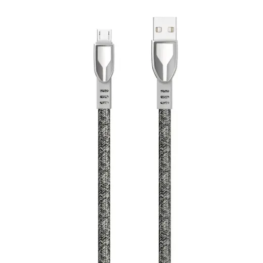 Dudao L3PROM data transfer and charging cable | USB-A to Micro USB | 25W | 1m | gray