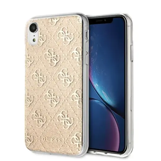 Guess GUHCI61PCU4GLGO iPhone Xr złoty|gold hard case 4G Glitter