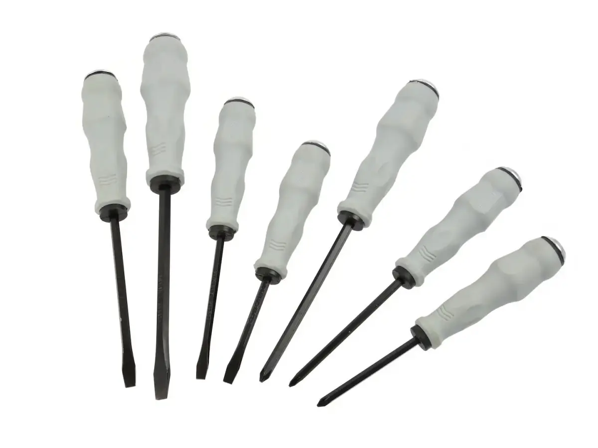 GEKO CRV Slotted and Phillips Screwdriver Set, 7 pcs