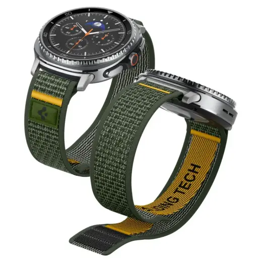 Spigen Athlex Air išmaniojo laikrodžio dirželis Samsung Galaxy Watch 8/Classic (40/44/46 mm) | nailoninis | žalias