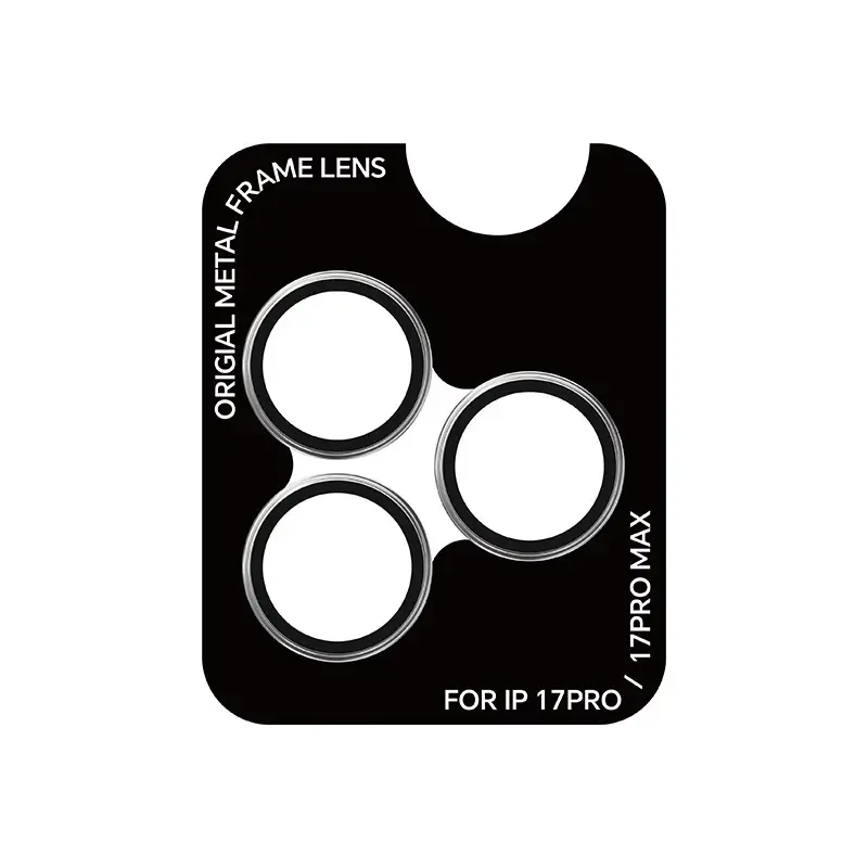 Rock Tempered glass Pure Series Camera Lens on camera for Iphone 17 Pro/17 Pro Max (lens 3 pieces) grey