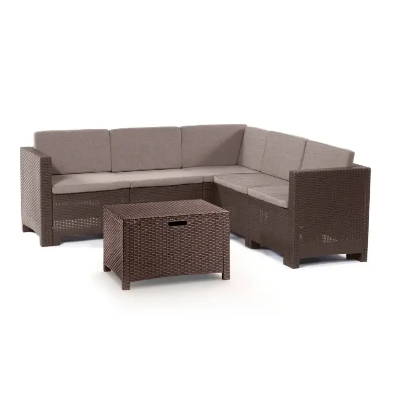 Aiamööbli komplekt Set Colorado Corner pruun