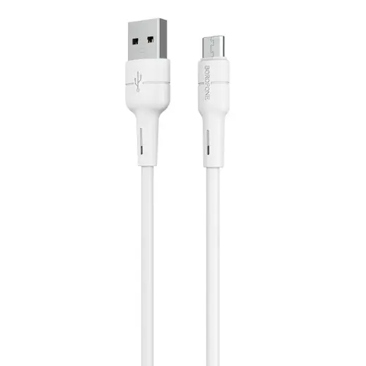 Borofone BX30 data transfer and charging cable | USB-A to Micro USB | 12W | 1m | white