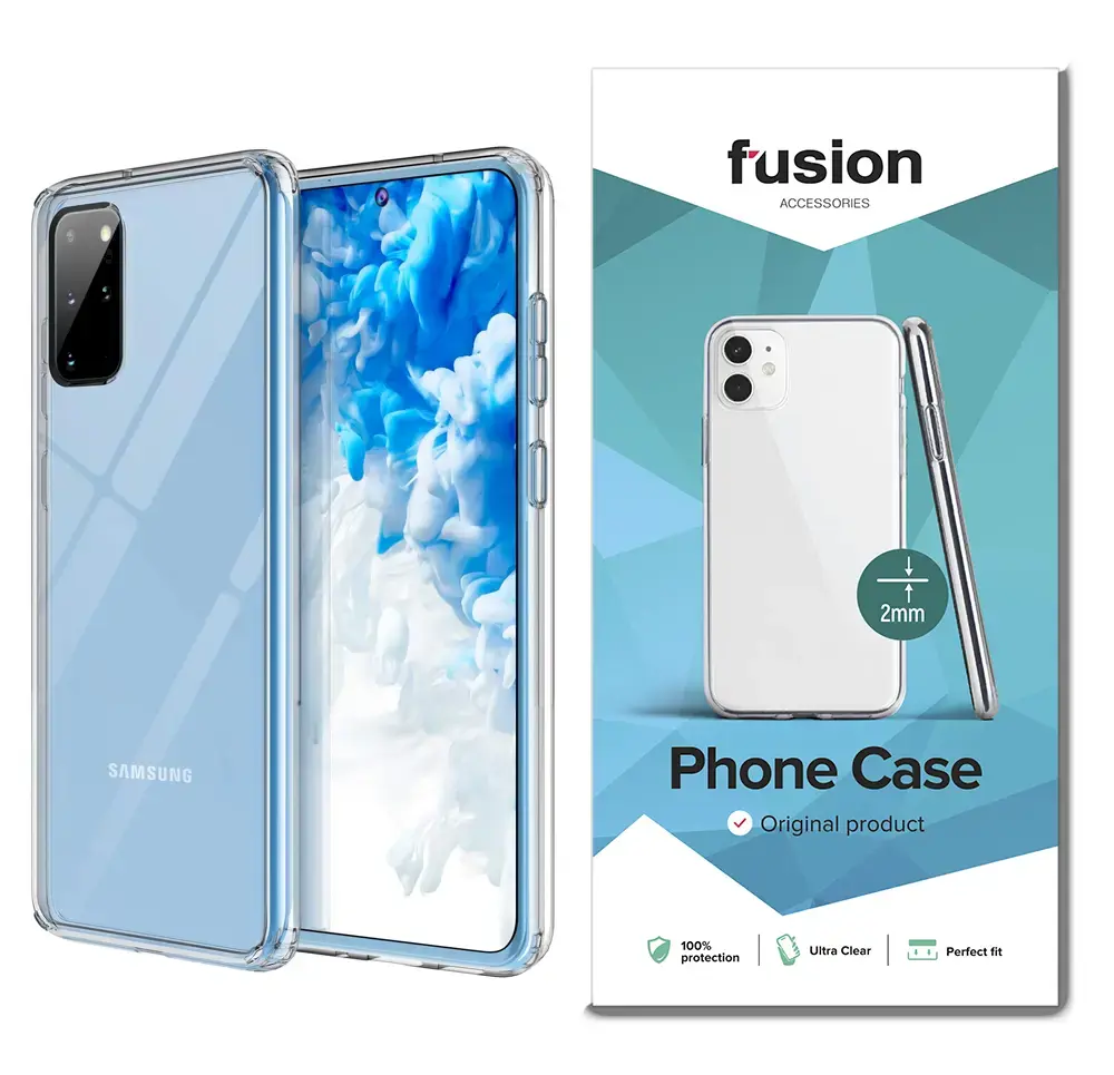 Fusion Ultra Clear Series 2 mm Silikona Aizsargapvalks Samsung G985 | G986 Galaxy S20+ | S20+ 5G Caurspīdīgs (EU Blister)