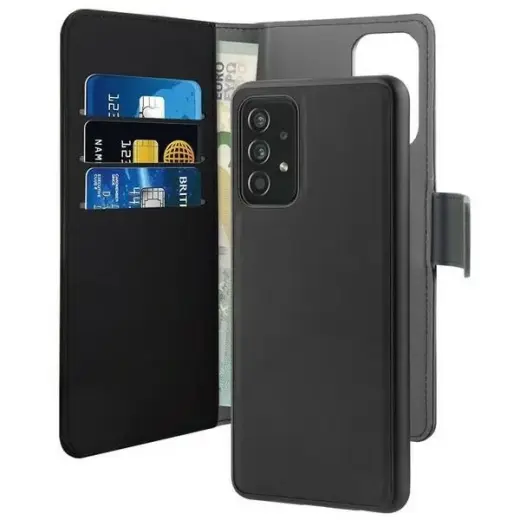 Puro Wallet Detachable Samsung A72 5G A726|A72 LTE A725 2w1 czarne|black SGA72BOOKC3BLK