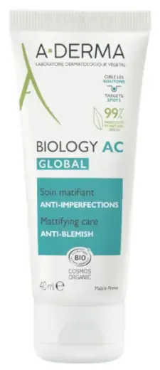A-Derma Biology AC Global Anti-blemish Mattifying Care 40 Ml