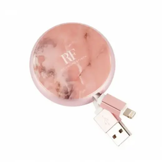 Richmond&Finch CW-114 andmeedastus- ja laadimiskaabel | USB-A kuni Lightning | roosa