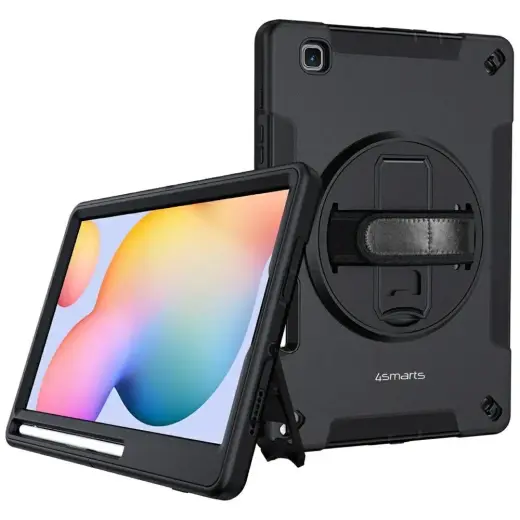 Rugged Case Grip 4smarts armored case with handle for Samsung Galaxy Tab S6 Lite, black