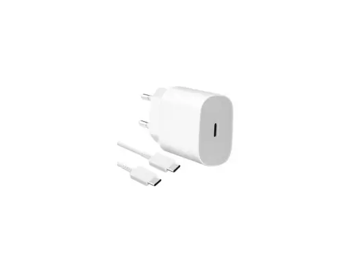Samsung EP-TA800EWE travel charger | 25W | PD | USB-C | with USB-C to USB-C cable included | white (OEM)