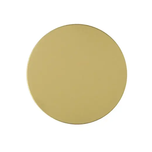 Metal plate for magnet holders - round gold