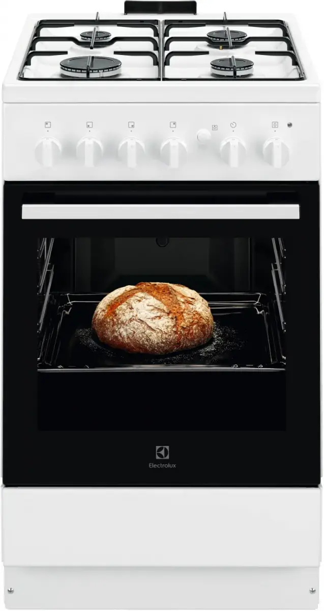 Electrolux gāzes plīts, 50cm, balta