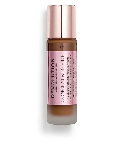 Makeup Revolution, Conceal & Define, Oil Free, Cream Foundation, F 15, 23 ml