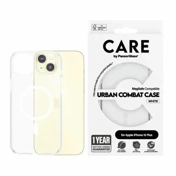 CARE by PanzerGlass Urban Combat Case iPhone 15 Plus 6,7" MagSafe biały|white 1419