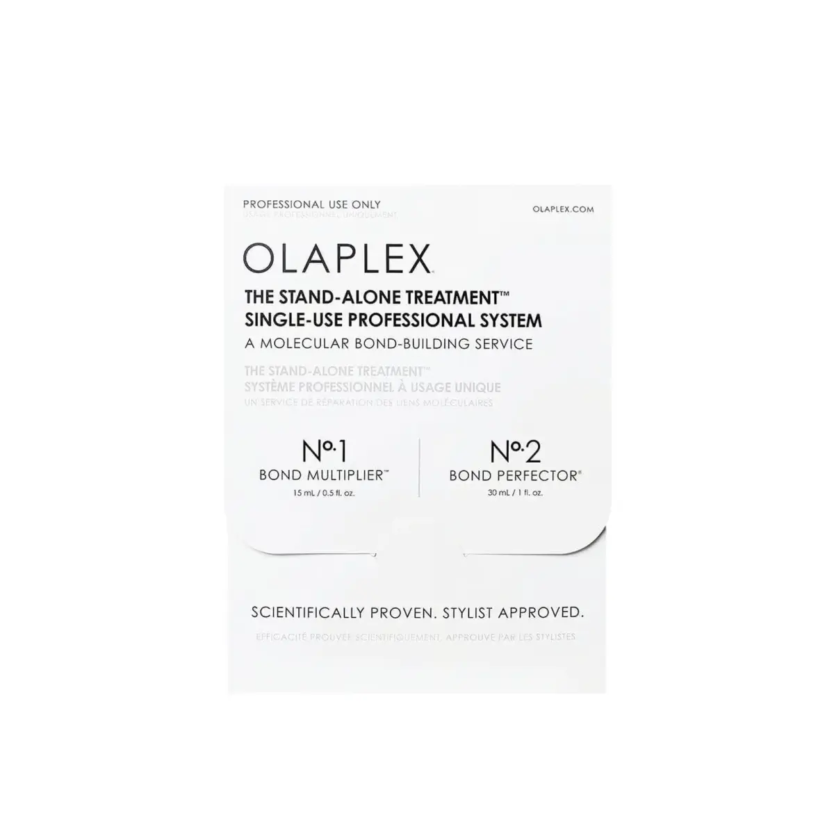 Stand Alone Set Olaplex: No.1 Bond Multiplier, Hair Lotion Treatment, Bond Repair, 15 ml + No.2 Bond Perfector, Hair Cream Treatment, 30 ml