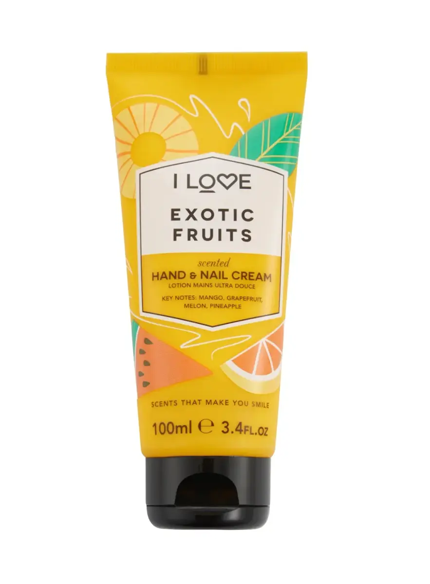 I Love, Signature Collection, Moisturizing, Hand & Nail Cream, Exotic Fruits, 100 ml