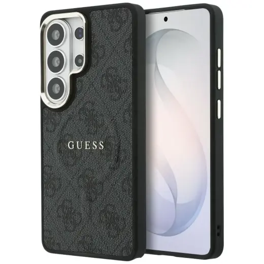 Guess 4G Embossed чехол и подставкой с подставкой для телефона Samsung Galaxy S26 Ultra (S948) чёрный