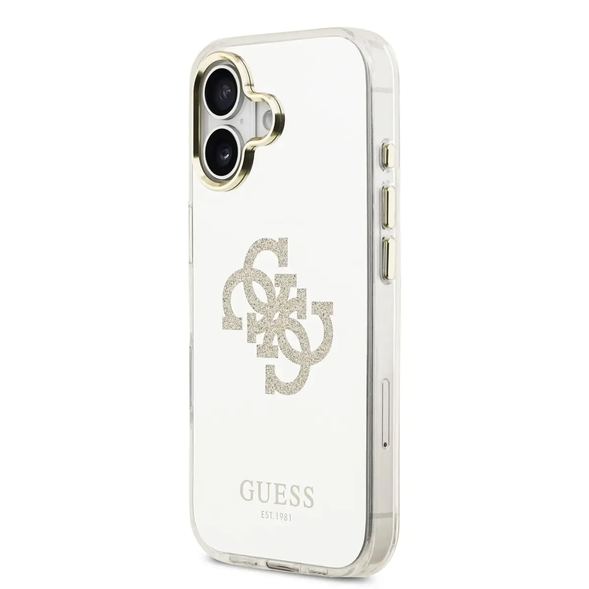 Guess PC|TPU Mirror 4G Glitter Logo MagSafe Case for iPhone 17 Gold