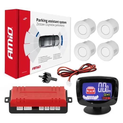 Parking assistant system LED-GRAF 4 sensor white