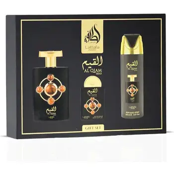 Lattafa Perfumes Al Qiam Gold Gift Set EDP 100, deospray 200 ml and EDP 20 ml 100ml