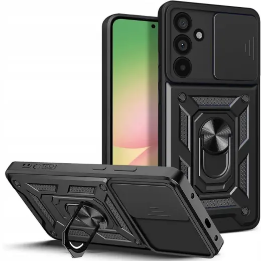 Tech-Protect CamShield Pro telefono dėklas Samsung Galaxy A57 (A576) juodas (su kameros apsauga)