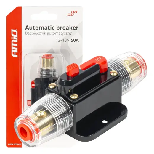 Automatic car fuse, circuit breaker 12-48V 50A AMIO-03818