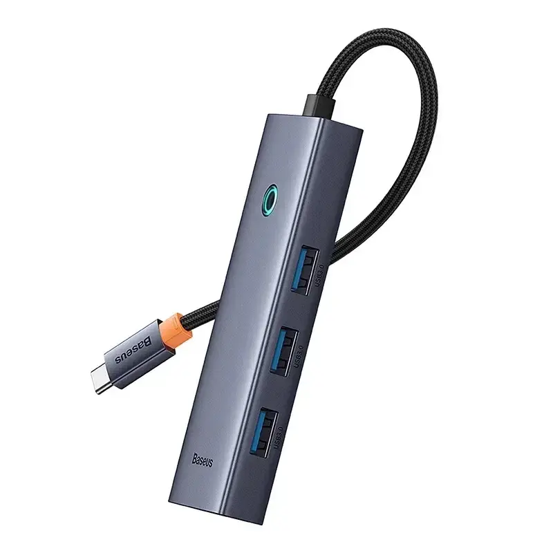5-in-1 Hub Baseus UltraJoy Series USB-C to HDMI4K@30Hz+3xUSB 3.0+1xPD (grey)