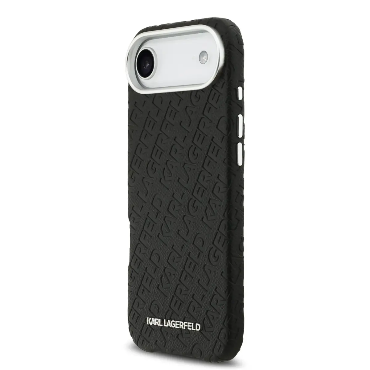 Karl Lagerfeld Grained PU Repeated Logo MagSafe maciņš ar MagSafe atbalstu telefonam Apple iPhone 17 Air melns