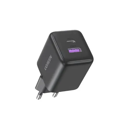 Ugreen X516 tīkla lādētājs | 30W | GaN | USB-A, USB-C | pelēks