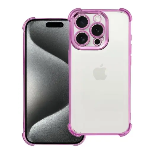 Antishock Electro telefono dėklas iPhone 15 Pro violetinis