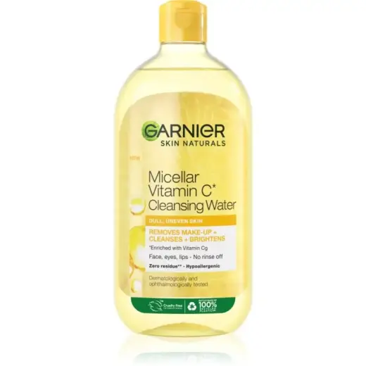 Garnier Illuminating Micellar Water with Vitamin C* Natural for Skin (Cleanser) 700 Ml