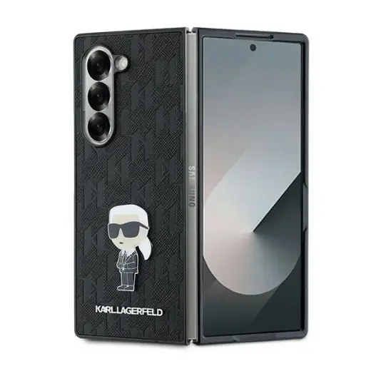 Karl Lagerfeld KLHCZFD6SAPKINPKK Z Fold6 F956 czarny|black hardcase Saffiano Ikonik Pin