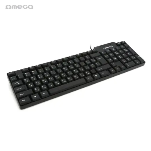Omega OK05TRU Slim PC USB Keybord with ENG | RUS Black