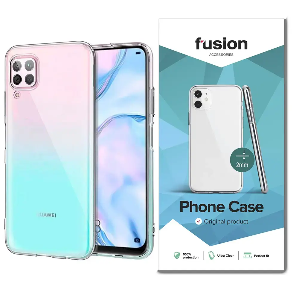 Fusion Ultra Clear Series 2 mm Silikona Aizsargapvalks Huawei P40 Lite Caurspīdīgs (EU Blister)