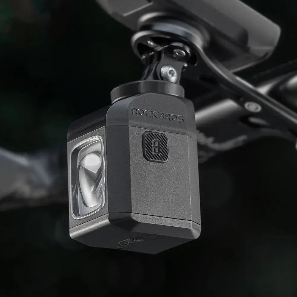 Rockbros M8 1600lm front bike light with remote control 10m rechargeable 4000 mAh - black