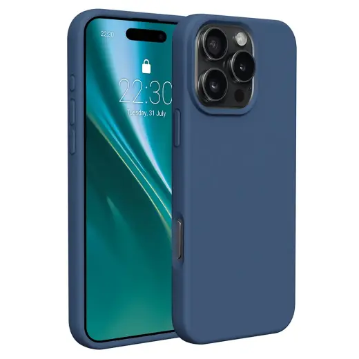 Etteri Silicone phone case for iPhone 16 Pro dark blue