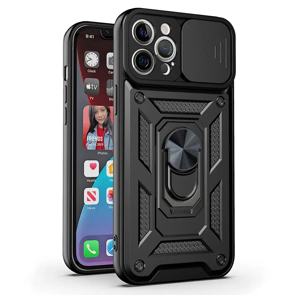 Slide Camera Armor Case for Xiaomi Redmi A3 Black