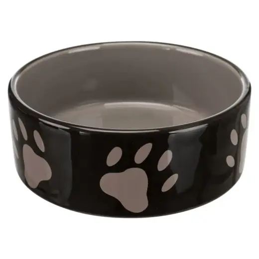 Bļoda dzīvniekiem, keramika - Trixie Ceramic bowl, with paw prints, 0.3 l/ø 12 cm