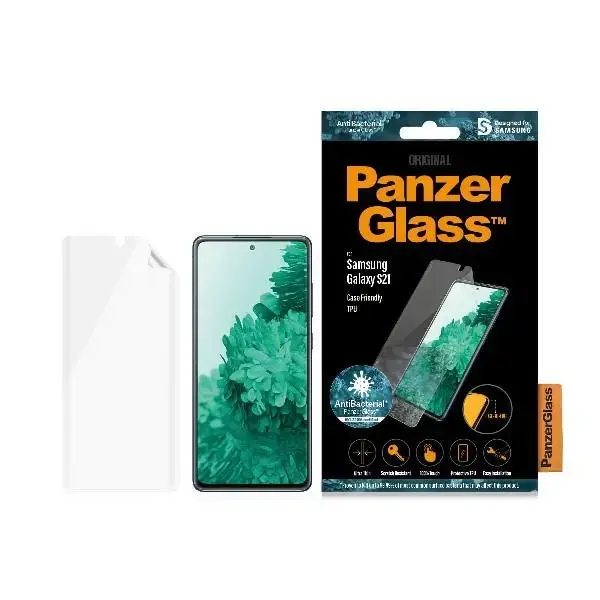 PanzerGlass TPU Samsung S21 G991Case Friendly, Fingerprint, Antibacterial, Designed for Samsung, Materiał TPU