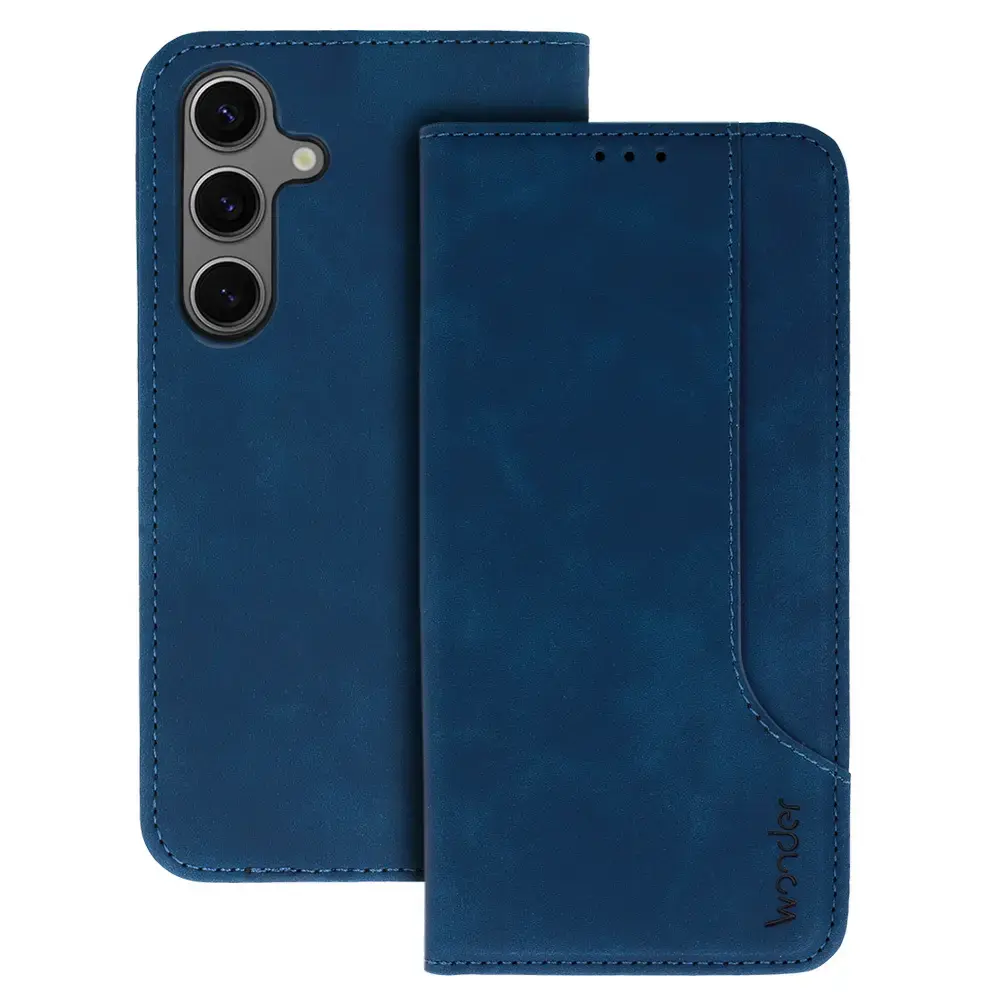 Wonder Prime grāmatveida maciņš telefonam Samsung Galaxy S26 Ultra (S948) tumši zils