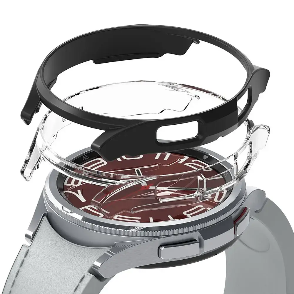 RINGKE SLIM 2 GAB. GALAXY WATCH 6 CLASSIC (43 MM) CAURSPĪDĪGS UN MELNS