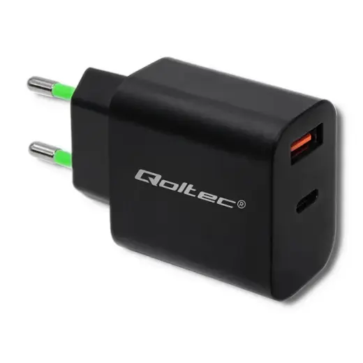 Qoltec Charger travel charger | 18W | USB-C