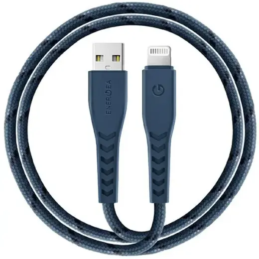 Energea Nyloflex C89 datu pārraides un uzlādes vads | MFI | USB-A uz Lightning | 15W | 1.5m | zils