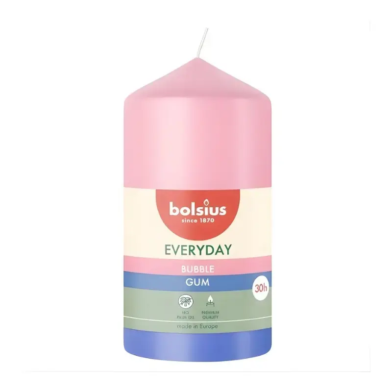 Svece cilindrs Everyday Ø110x58mm bubble gum 