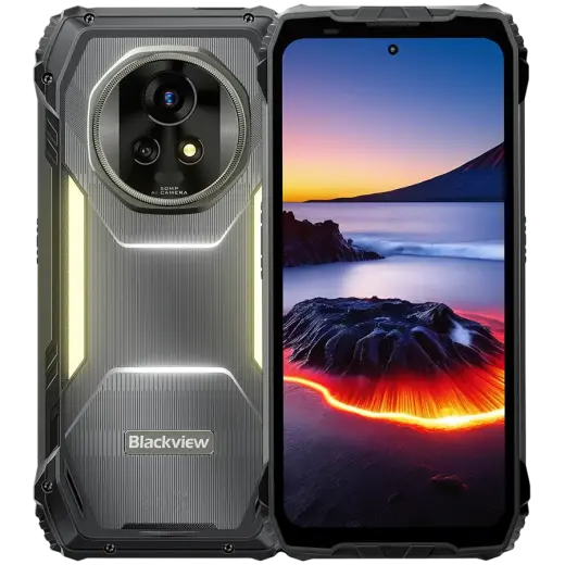 Blackview XPLORE 2 Projector Rugged phone 5G 6.73-inch AMOLED 3200x1440 120Hz+projector 100-inch 100lm 12+256Gb MTK Dimensity 8300 Oca-core 3.35Ghz Cam 50+50+20MP Night vision 20000mAh MIL-STD Android 15 Black