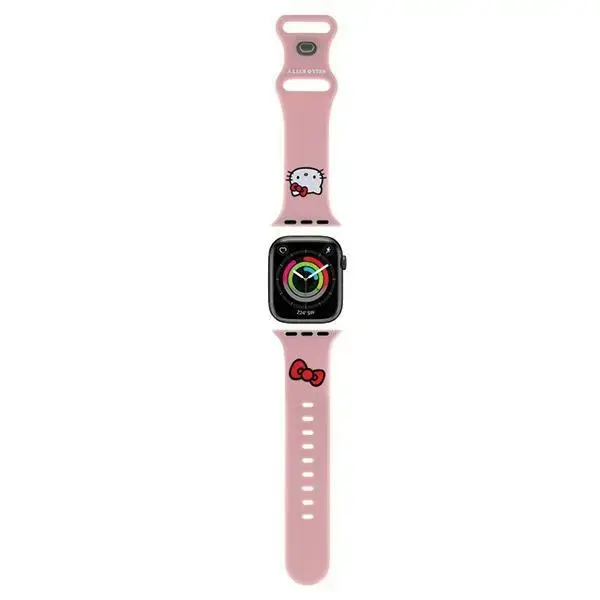 Hello Kitty Pasek HKAWLSCHBLP Apple Watch 42|44|45|49mm różowy|pink strap Silicone Kitty Head