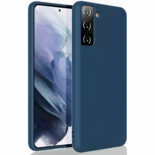 Fusion elegance fibre protect silicone case for Samsung G991 Galaxy S21 5G blue
